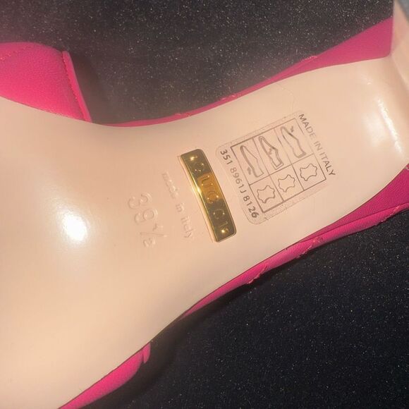Brand new women’s size 9.5 Gucci Pink Quilted heel Sandal - Picture 10 of 12